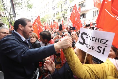 El ministro de Transportes y Movilidad Sostenible, Óscar Puente, tras el Comité Federal del PSOE