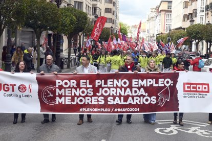 Manifestación en León con motivo del 1º de Mayo