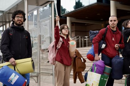 Grupo de estudiantes que se encerraron en la ULE.