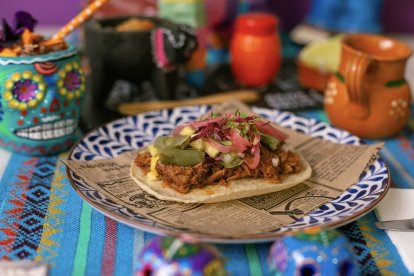 Amaranto, de Tarragona (Cataluña), por su Taco de Mixiote de Cordero.