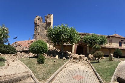Estado de la iglesia tras el derrumbe