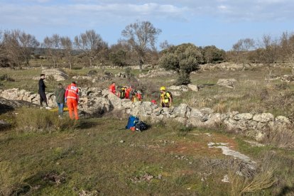 Los servicios de emergencia atienden a un herido en Béjar (Salamanca)