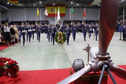 Festividad de Nuestra Señora de Loreto y jura de bandera en la Academia Básica del Aire y del Espacio de La Virgen del Camino (León)