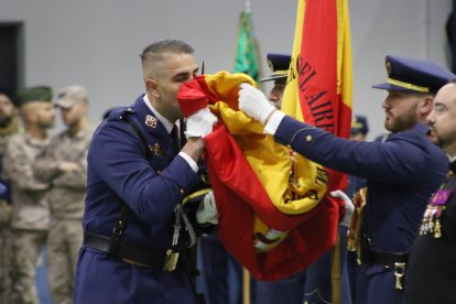 Festividad de Nuestra Señora de Loreto y jura de bandera en la Academia Básica del Aire y del Espacio de La Virgen del Camino (León)