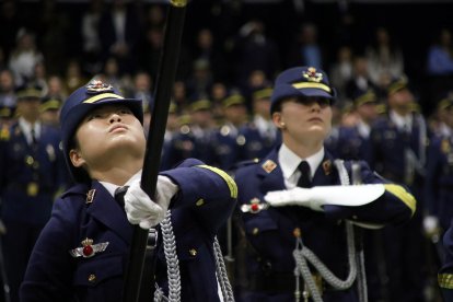 Festividad de Nuestra Señora de Loreto y jura de bandera en la Academia Básica del Aire y del Espacio de La Virgen del Camino (León)