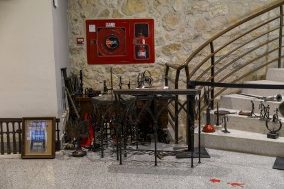 Desbordamiento del Eresma a su paso por la casa de la Moneda en Segovia