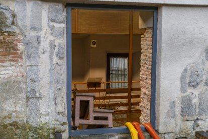 Desbordamiento del Eresma a su paso por la casa de la Moneda en Segovia