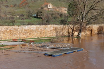 Crecida del río Duero a su paso por Soria capital