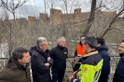 El delegado del Gobierno, Nicanor Sen, visita Ávila tras las inundaciones.