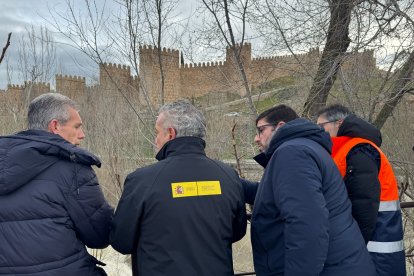 El delegado del Gobierno, Nicanor Sen, visita Ávila tras las inundaciones.