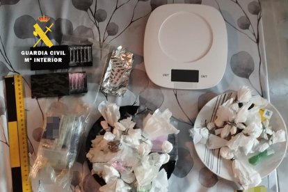 Imágenes de la droga incautada en Aranda de Duero.