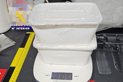 Imágenes de la droga incautada en Aranda de Duero.