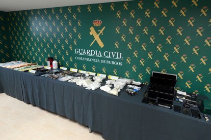 Imágenes de la droga incautada en Aranda de Duero.