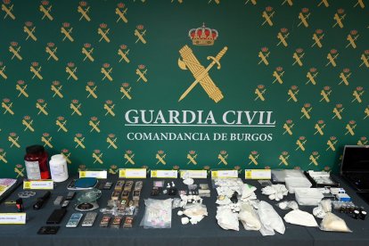 Imágenes de la droga incautada en Aranda de Duero.