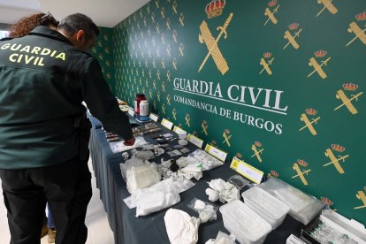 Imágenes de la droga incautada en Aranda de Duero.