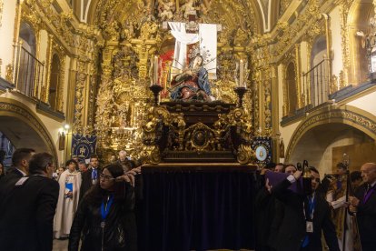 Vía Martris en el interior de la capilla de la Vera Cruz en Salamanca