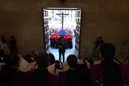 Procesión del Santísimo Cristo de la Luz en una imagen de archivo