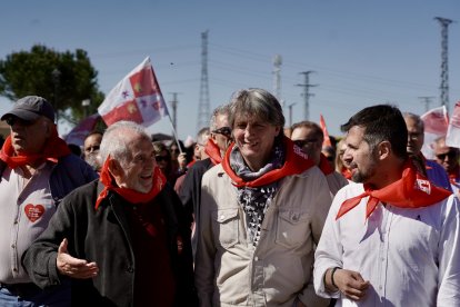 Demetrio Madrid, Carlos Martínez y Luis Tudanca en Villalar de los Comuneros
