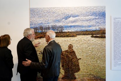 Un momento de la exposición de las Cortes de Castilla y León sobre José Jiménez Lozano.