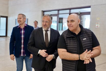 Un momento de la exposición de las Cortes de Castilla y León sobre José Jiménez Lozano.
