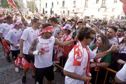 La celebración del ascenso a Segunda División de la Cultural y Deportiva Leonesa