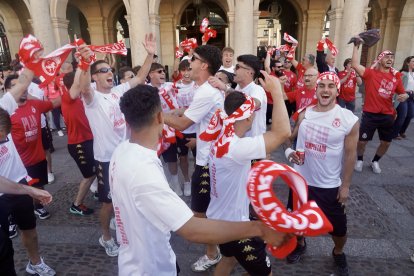 La celebración del ascenso a Segunda División de la Cultural y Deportiva Leonesa