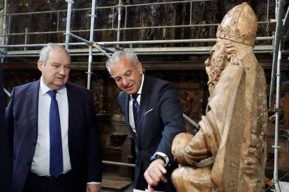 El ministro de Industria y Turismo, Jordi Hereu, visita el Parador de León.