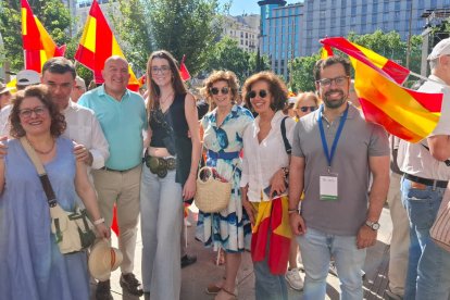 Manifestación del PP en Madrid en contra del Gobierno de Pedro Sánchez
