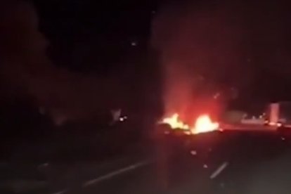 El Lamborghini Huracán envuelto en llamas