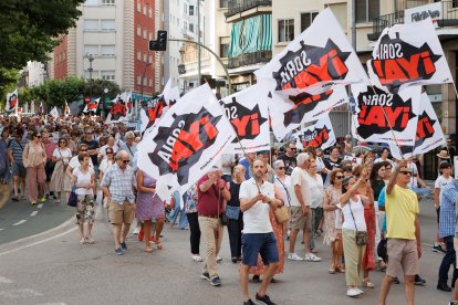 Manifestación de Soria Ya en defensa del ferrocarril.