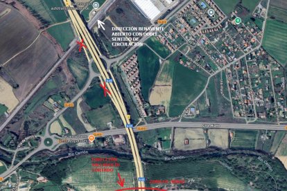 Cortes de tráfico en la A-65 en Palencia