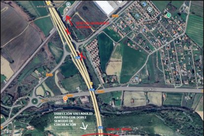 Cortes de tráfico en la A-65 en Palencia