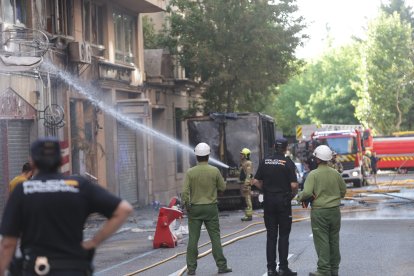 Explosión de gas en la calle Regimiento de Toledo de Zamora.