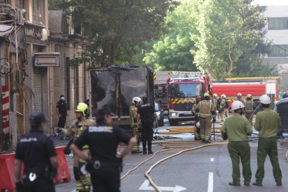 Explosión de gas en la calle Regimiento de Toledo de Zamora.
