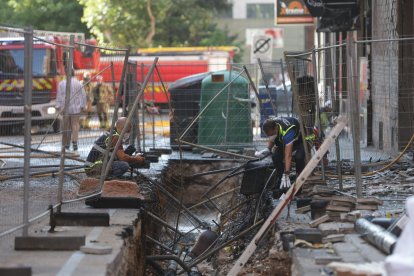 Explosión de gas en la calle Regimiento de Toledo de Zamora.