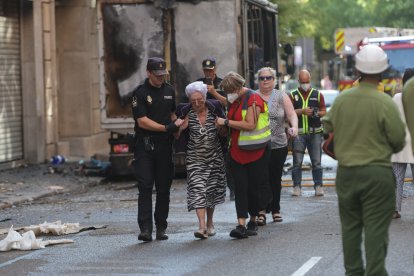Explosión de gas en la calle Regimiento de Toledo de Zamora.