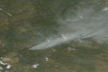 Imagen satélite en León del 11 de agosto