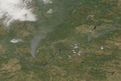 Imagen satélite en León del 9 de agosto