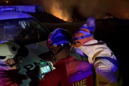 Imagen de archivo del incendio en Las Médulas, León