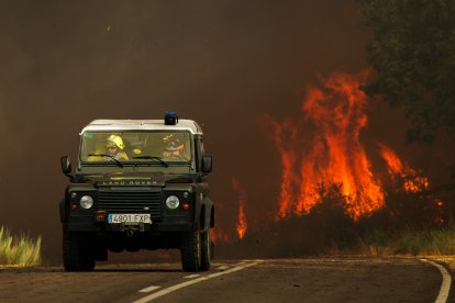 Incendio forestal en El Payo (Salamanca) en nivel 2. La proximidad de las llamas obliga a evacuar a los vecinos de El Payo (Salamanca)