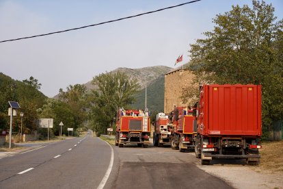 Incendio forestal en el municipio de Boca de Huérgano (León)