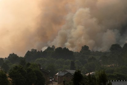 Incendio en Fasgar (León)