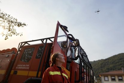 Incendio en Boca de Huérgano (León).