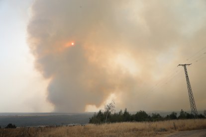 Incendio en el norte de Palencia