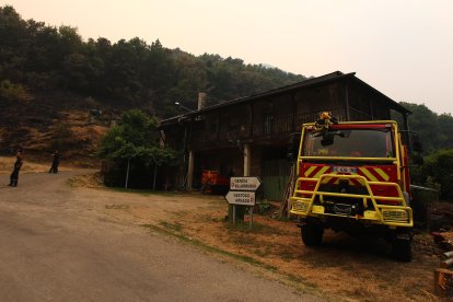 Incendio en el municipio de Oencia (León)