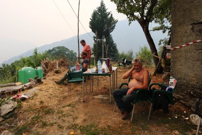 Incendio en el municipio de Oencia (León)