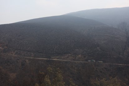Incendio en el municipio de Oencia (León)
