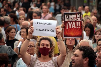 Concentración ciudadana en La Bañeza.
