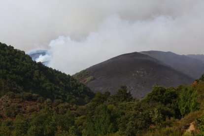 El incendio de Anllares (León), que afecta al Valle de Fornela