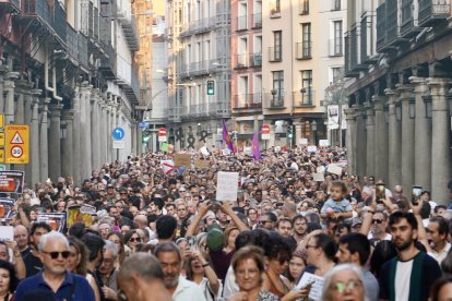 Manifestación en Valladolid bajo el lema 'Nuestra tierra arde. Contra el fuego de la inacción: ¡Prevención y medios ya!'